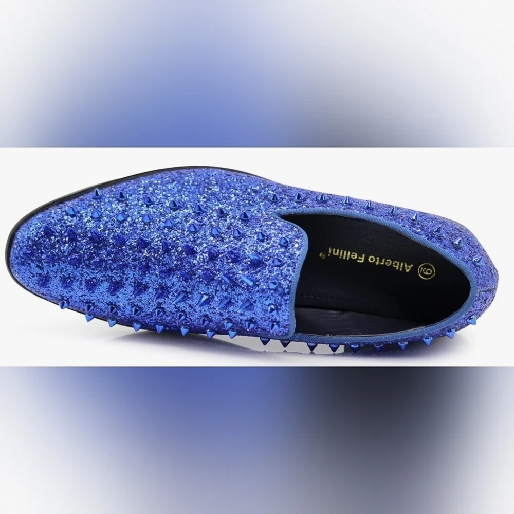 New Enzo Romeo Men's Vintage Spike Dress Loafers